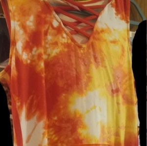 Red and yellow dress Large 11-14